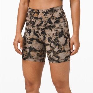 Lululemon Wunder Train High-Rise Short 6" Light Raw Linen Multi Size 10